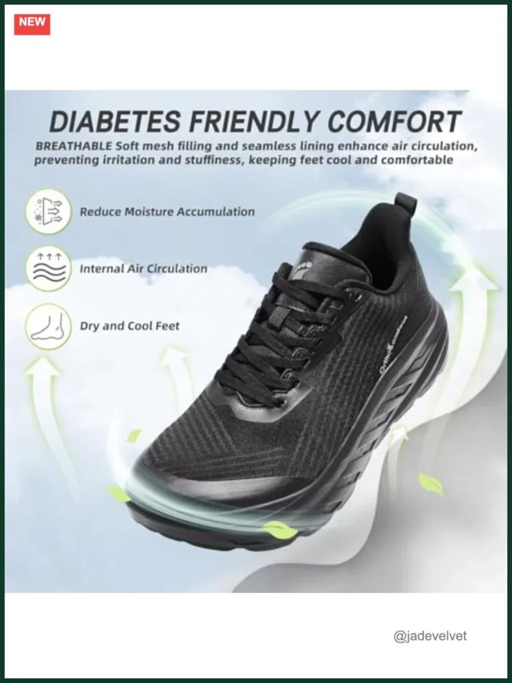 Women's Wide Orthopedic Walking Shoes Arch Support Diabetic Fashion Sneakers